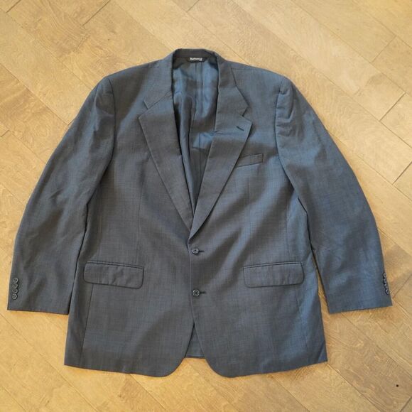Vintage BURBERRY Men 100% Wool Blazer Jacket Size XL See Measurement - Picture 2 of 9